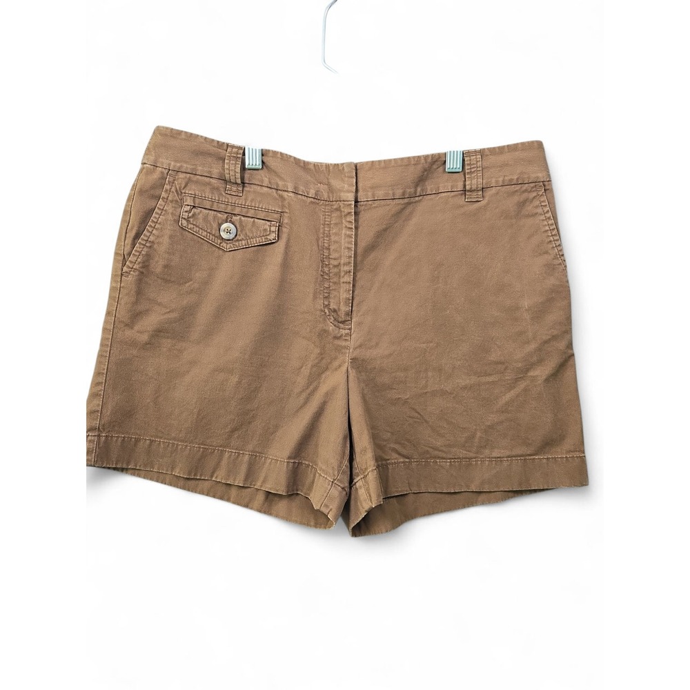 Ann Taylor Khaki Shorts‎ - Pockets, Cotton Blend, Casual Summer Style - 12